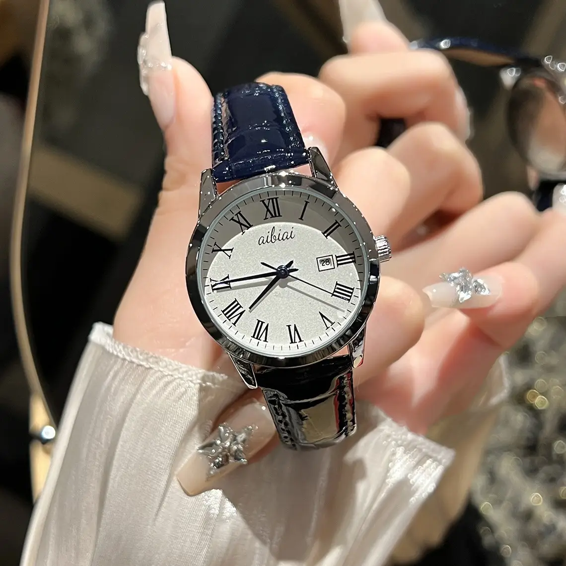 Women's Cross-Border Quartz Watch with Diamond Ring - Image 6