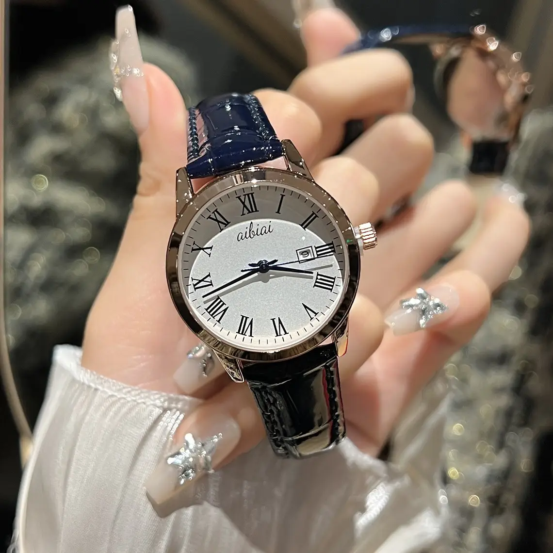 Women's Cross-Border Quartz Watch with Diamond Ring - Image 7