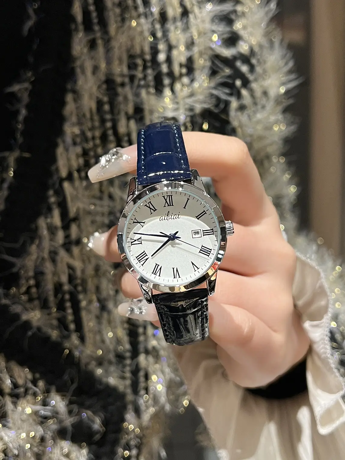 Women's Cross-Border Quartz Watch with Diamond Ring — feature 4