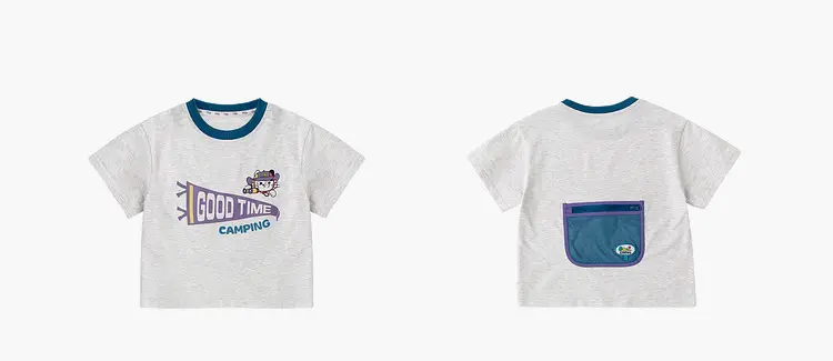 Children's Doodle Time Camping T-Shirt 7A Bacteriostasis — feature 16