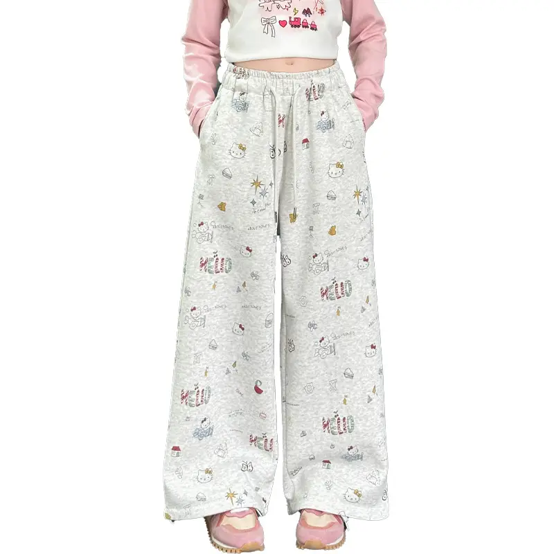 Girls' Wide Leg Graffiti Pants Spring Autumn 2025 - Image 6