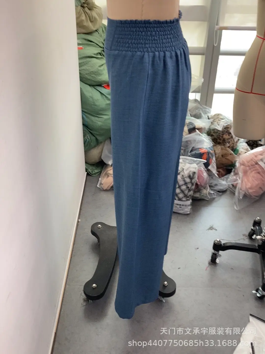 Women's High Waist Slim Wide Leg Pants Beige — feature 11