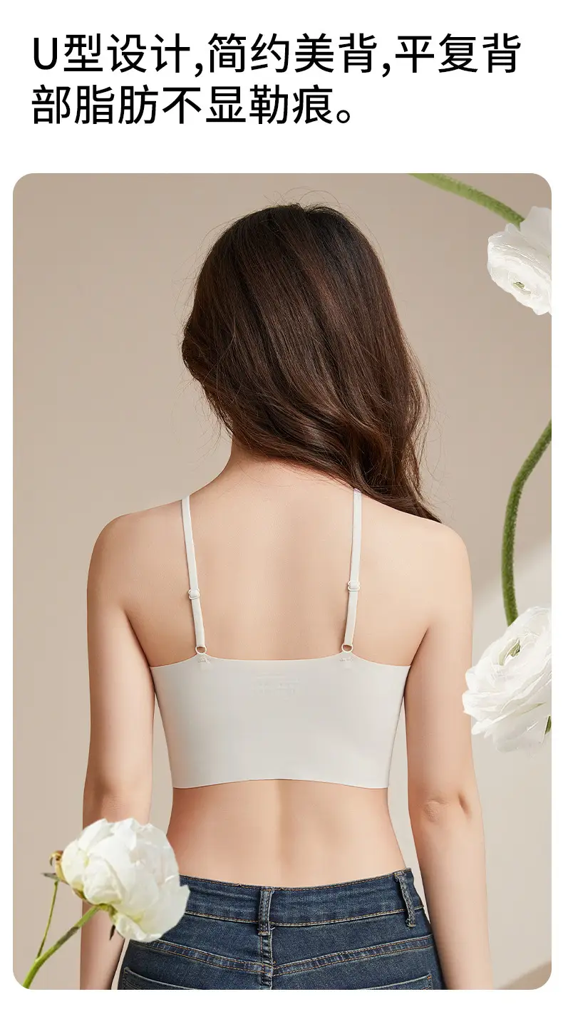 White Lace Camisole with Back, Slim Fit, Korean Style — feature 17