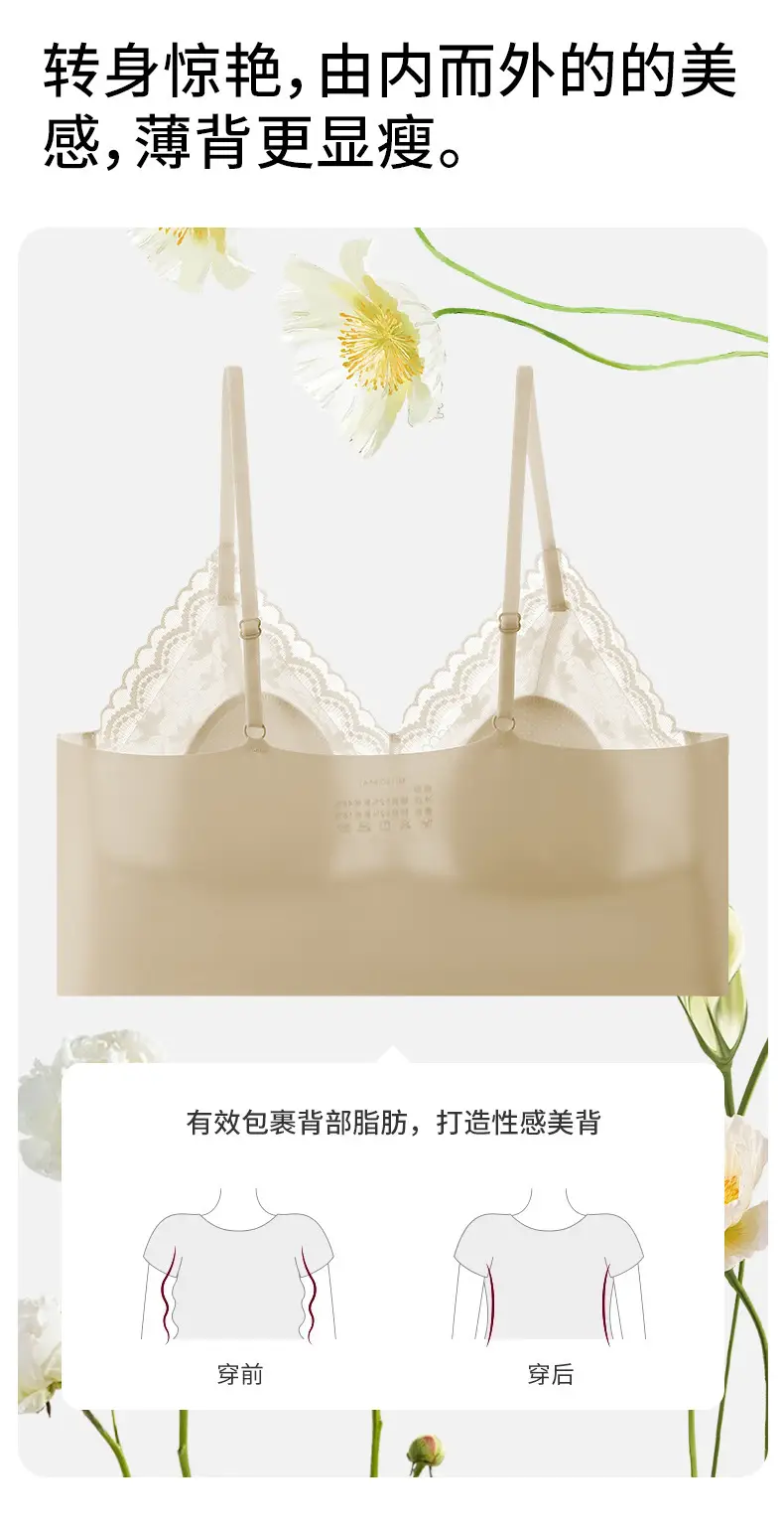 White Lace Camisole with Back, Slim Fit, Korean Style — feature 18
