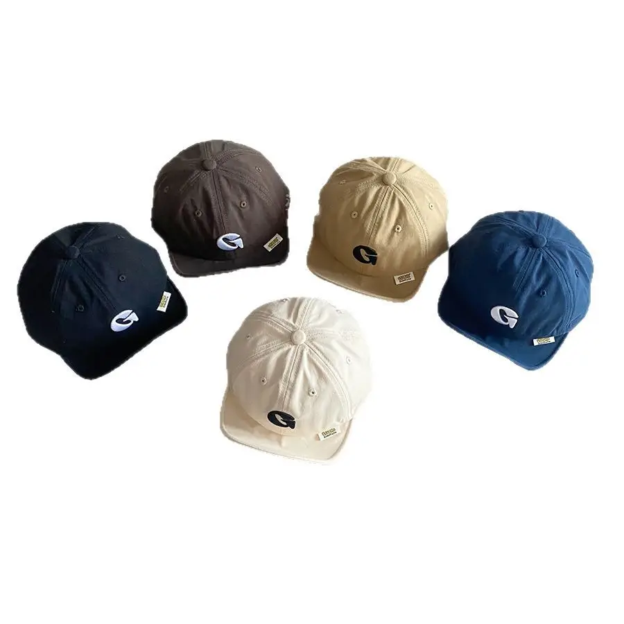 Korean Letter Cap Navy Blue Sunshade - Image 10