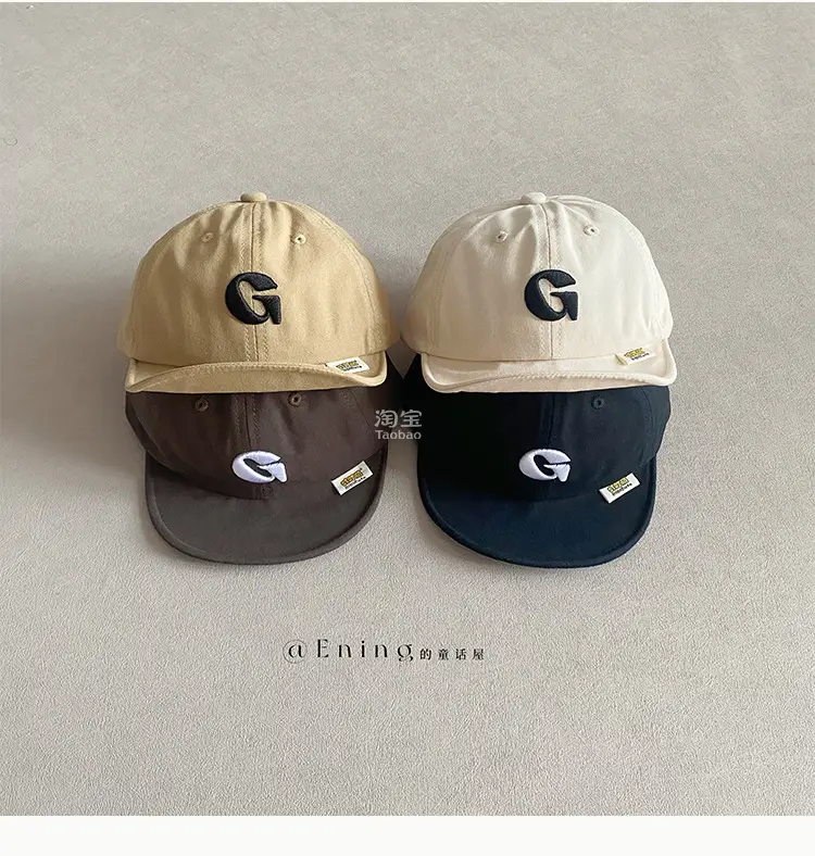 Korean Letter Cap Navy Blue Sunshade — feature 12