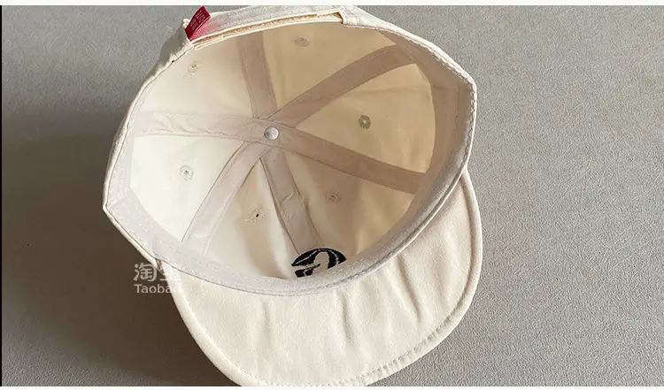 Korean Letter Cap Navy Blue Sunshade — feature 4