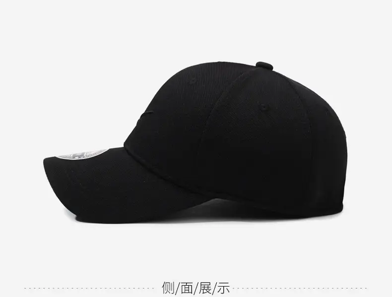 Black Embroidered Baseball Cap with European Seal — feature 10