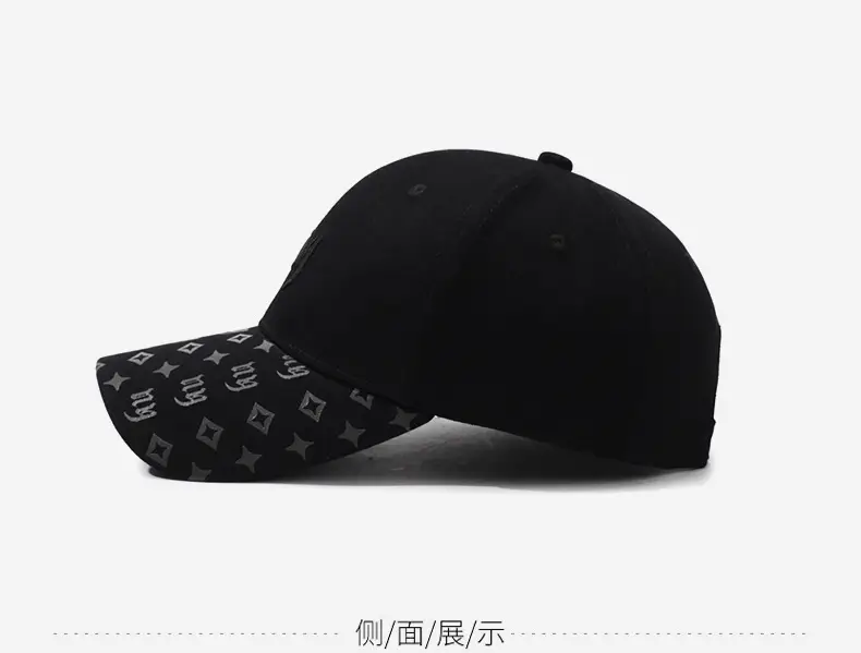 Men's Black Embroidered Baseball Cap with Logo — feature 11