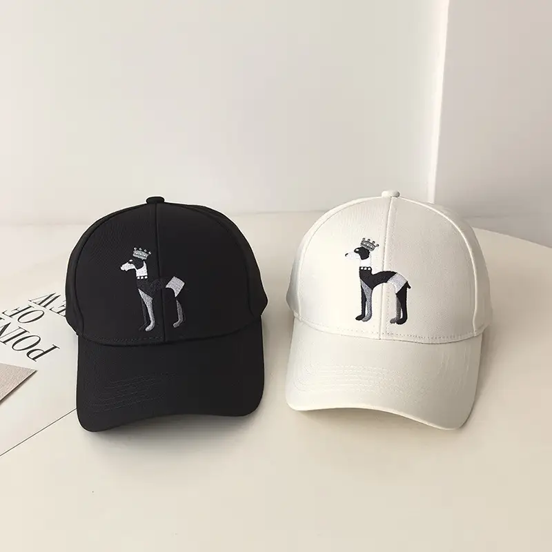 Black Embroidered Cartoon Cap for Men Women - Image 6