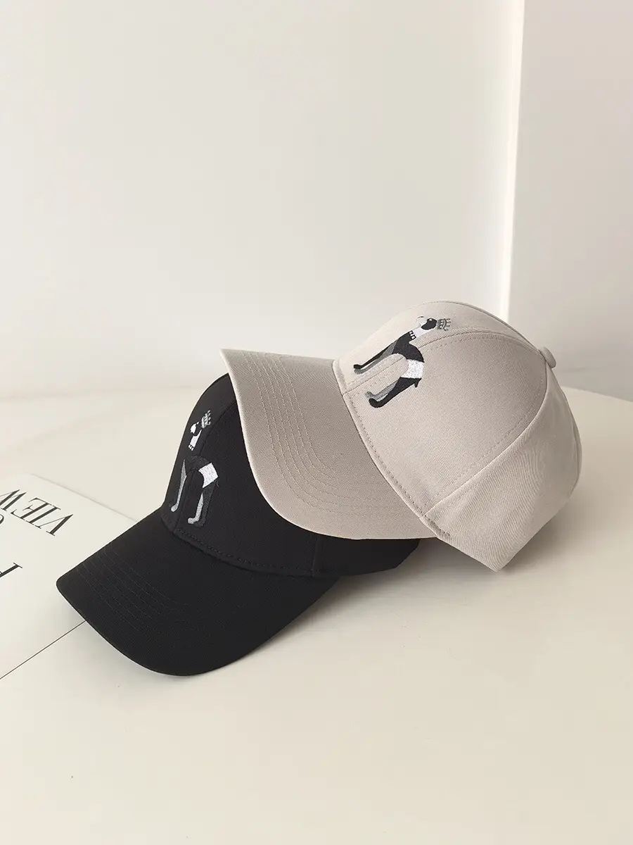Black Embroidered Cartoon Cap for Men Women — feature 11
