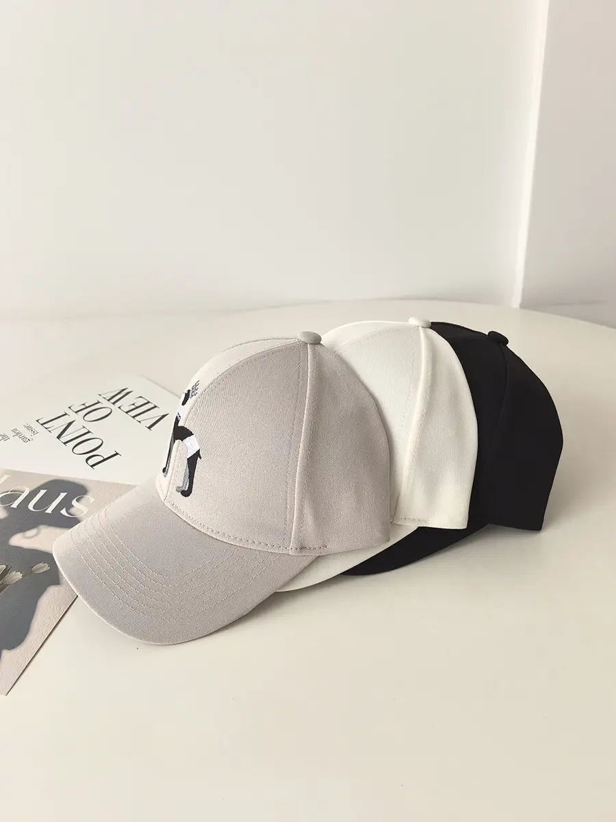 Black Embroidered Cartoon Cap for Men Women — feature 13