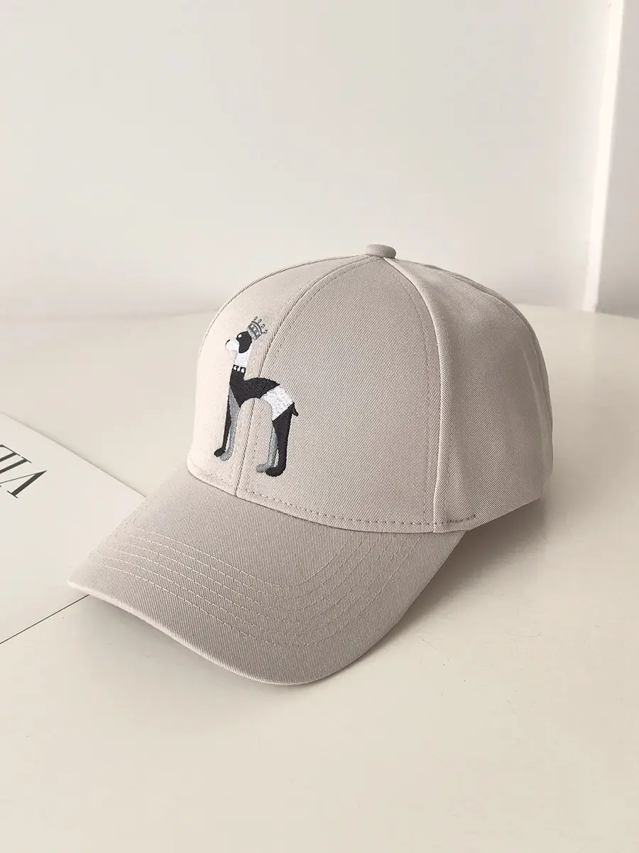 Black Embroidered Cartoon Cap for Men Women — feature 25