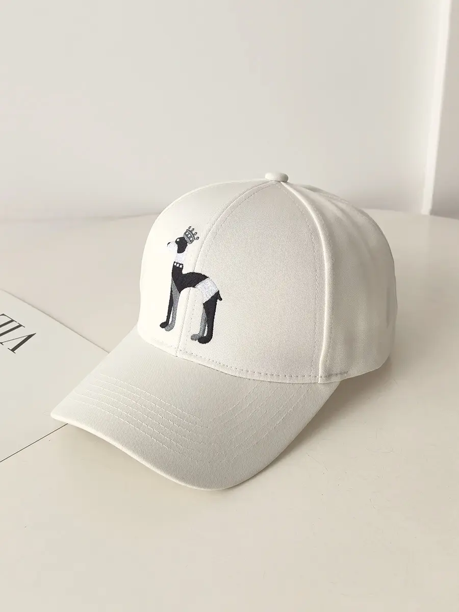 Black Embroidered Cartoon Cap for Men Women — feature 29