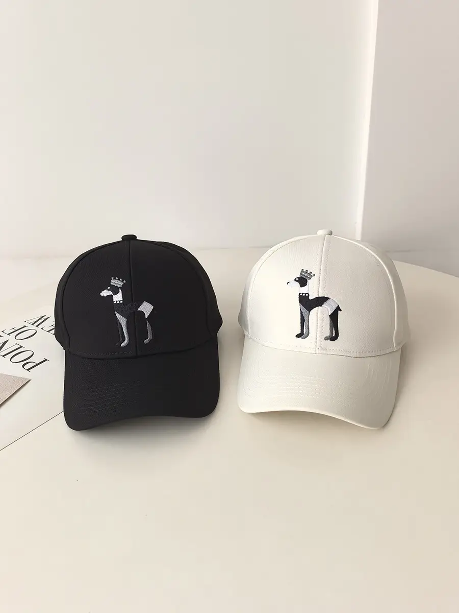 Black Embroidered Cartoon Cap for Men Women — feature 7