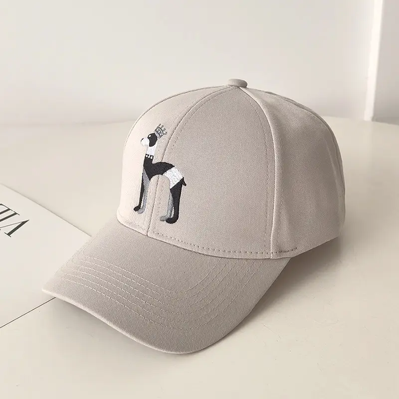 Black Embroidered Cartoon Cap for Men Women - Image 2