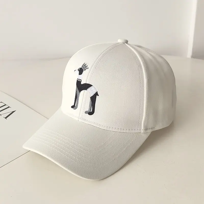 Black Embroidered Cartoon Cap for Men Women - Image 3
