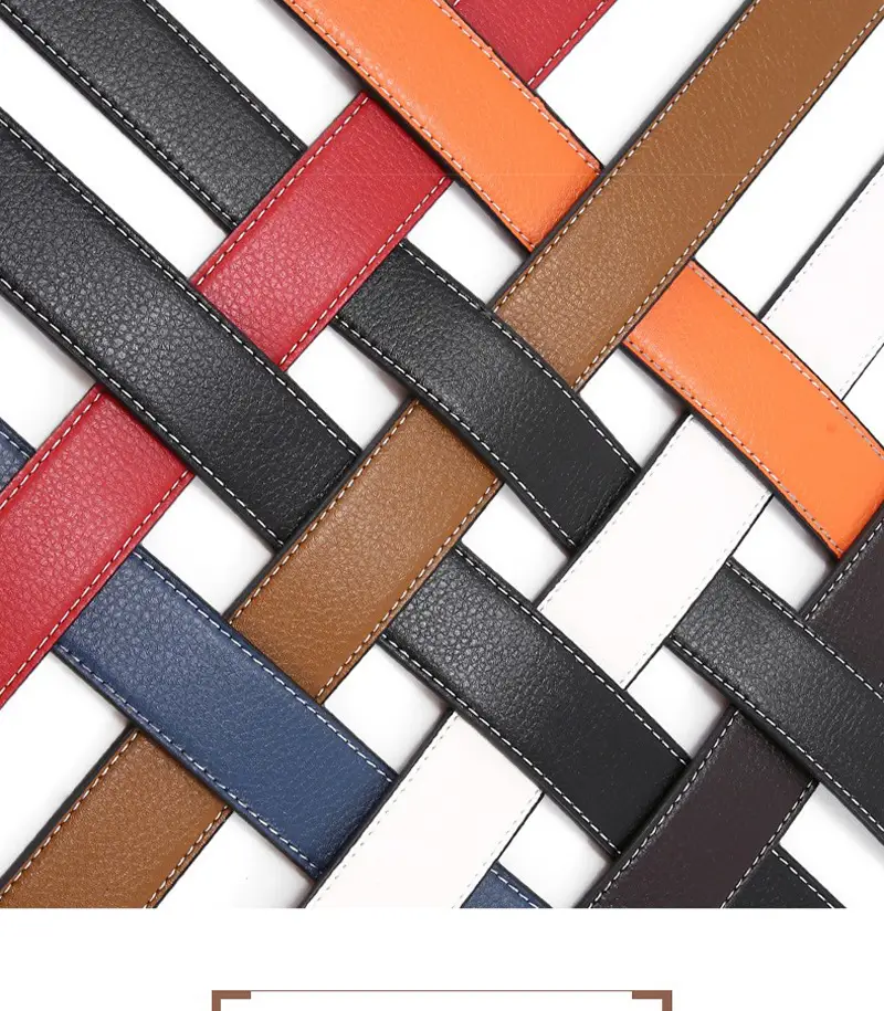 Men's Black Leather Belt with Silver Buckle — feature 4