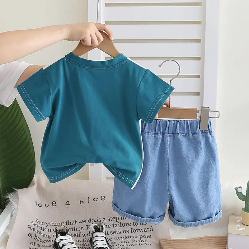 Cross-border Boys Passion 98 T-Shirt Shorts Set - Image 6