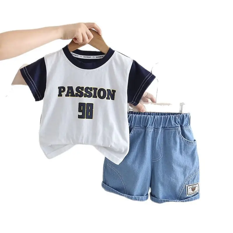 Cross-border Boys Passion 98 T-Shirt Shorts Set - Image 7