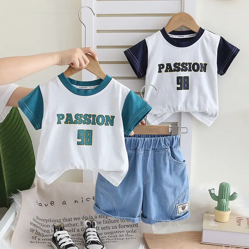 Cross-border Boys Passion 98 T-Shirt Shorts Set — feature 1