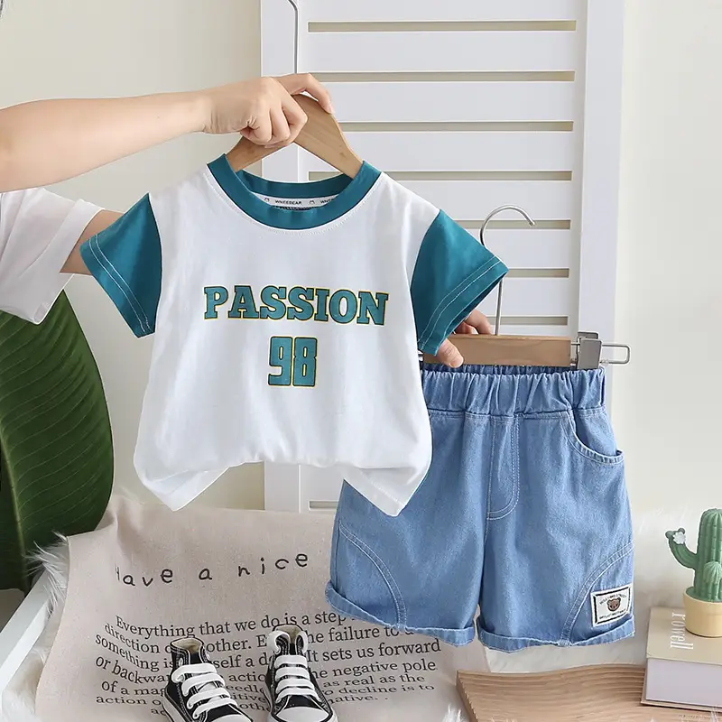 Cross-border Boys Passion 98 T-Shirt Shorts Set — feature 3