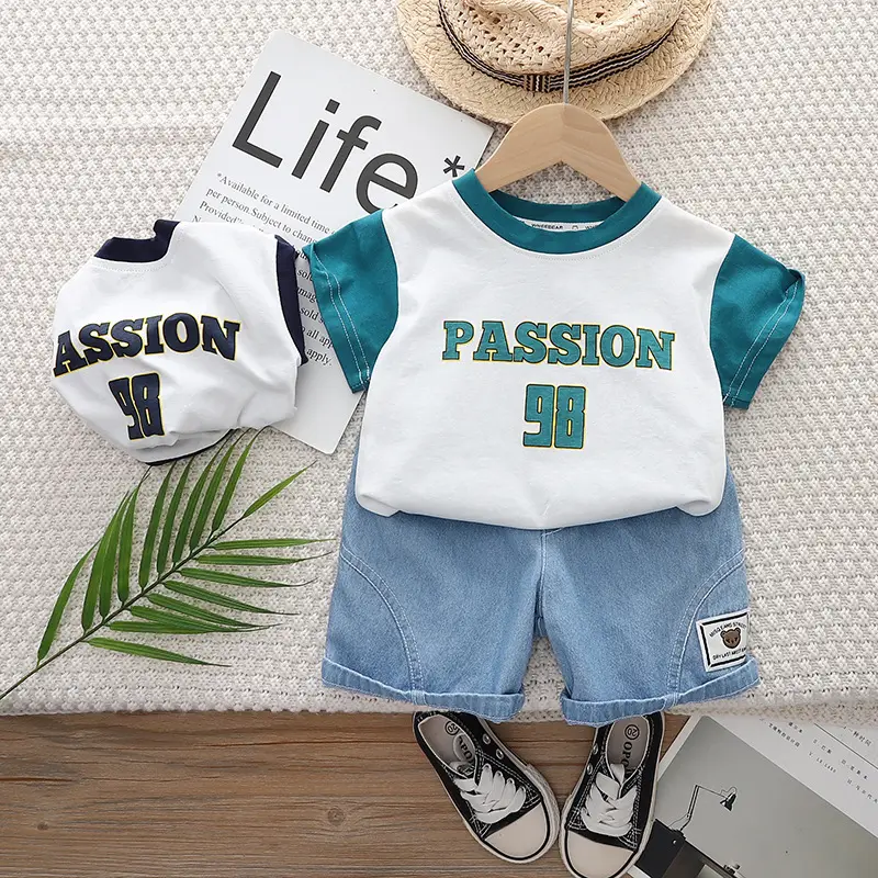 Cross-border Boys Passion 98 T-Shirt Shorts Set — feature 5
