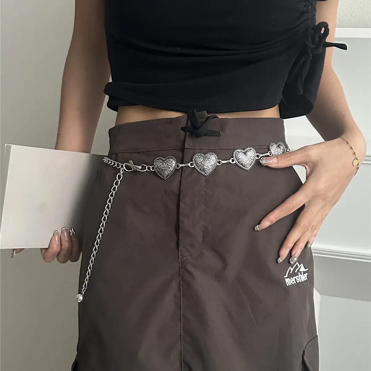 Medieval Metal Butterfly Waist Chain Necklace — feature 12