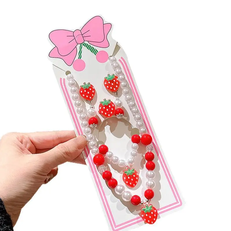 Fruit Pearl Necklace Set for Girls Princess Style - Image 16