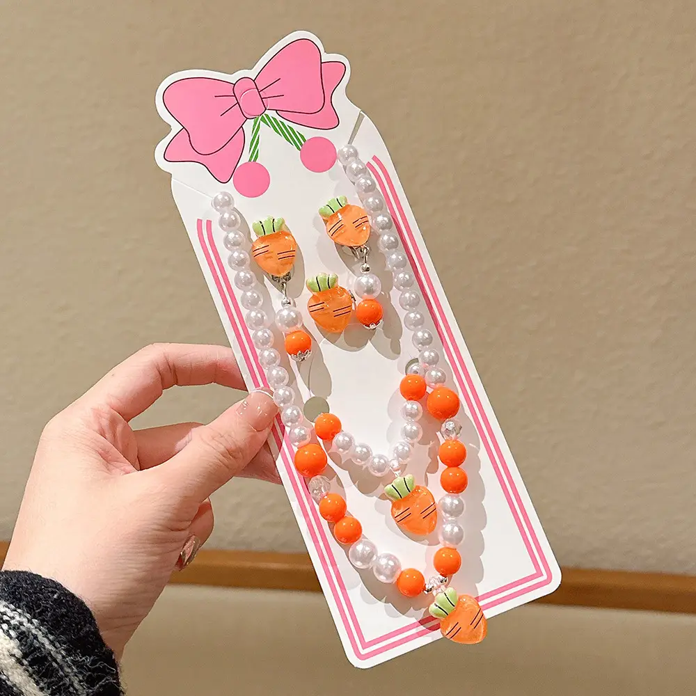 Fruit Pearl Necklace Set for Girls Princess Style - Image 9
