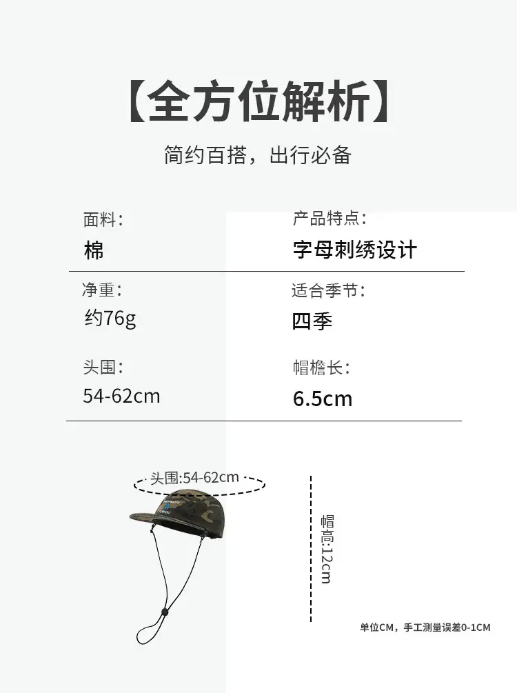Outdoor Camo Windproof Sunshade Cap for Men — feature 5