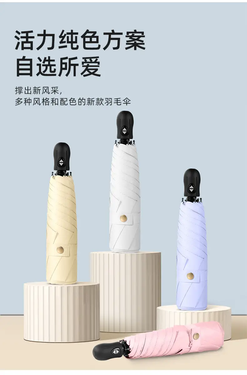 Full-Automatic Feather Sunscreen Umbrella Black Glue — feature 15