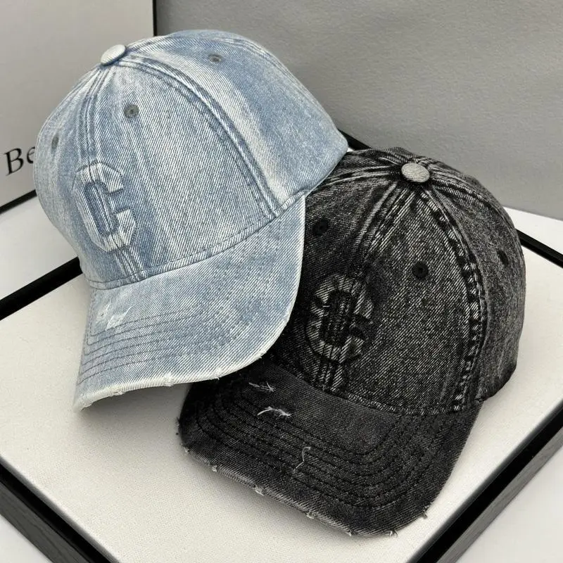 Denim Hole C Letter Baseball Cap for Kids - Image 6