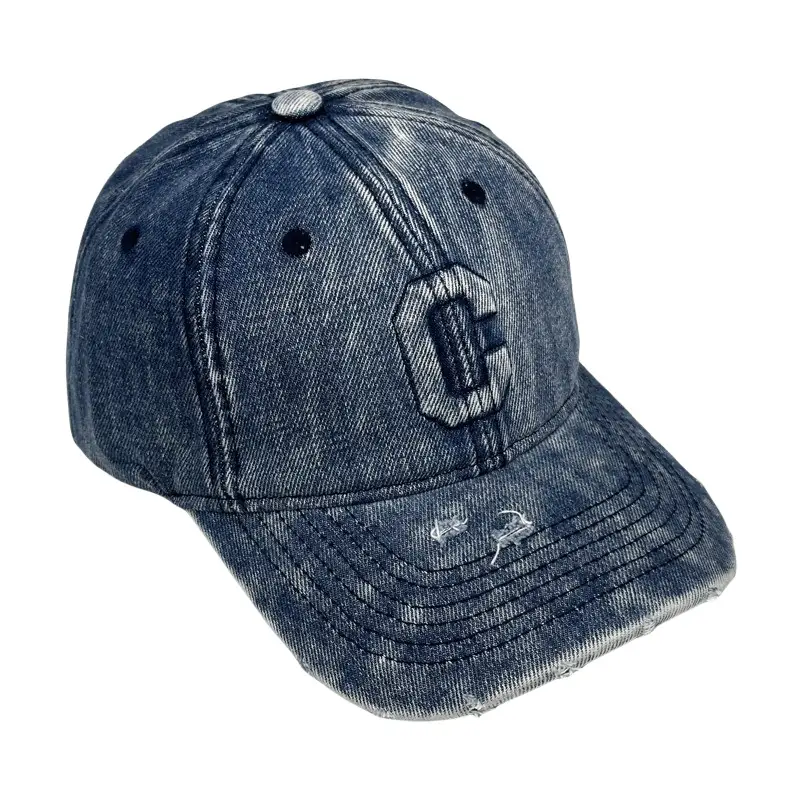 Denim Hole C Letter Baseball Cap for Kids — feature 6