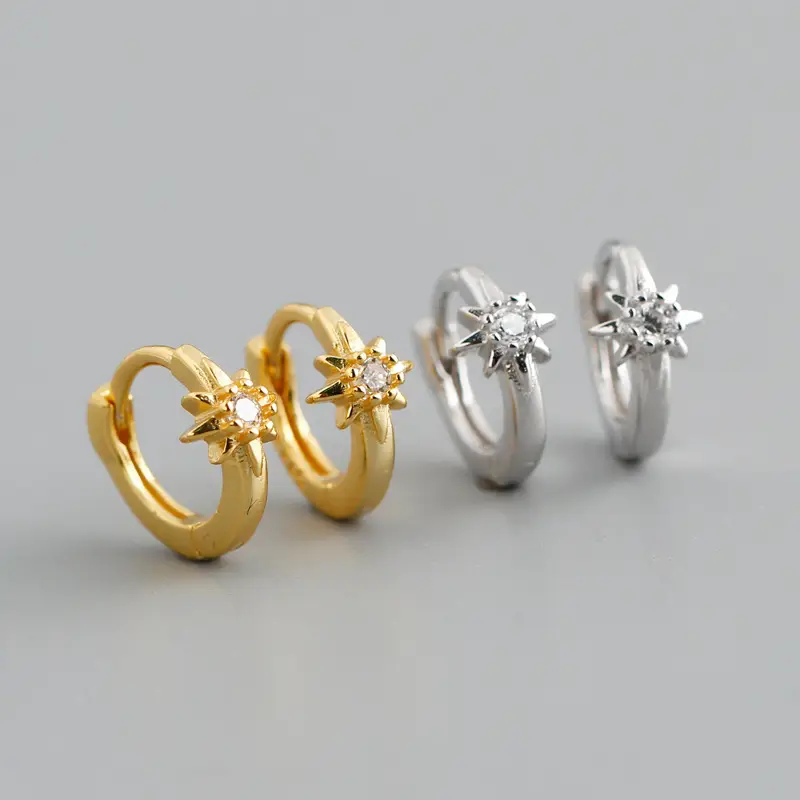 Gold Star Zircon Ear Buckles Set - Image 5