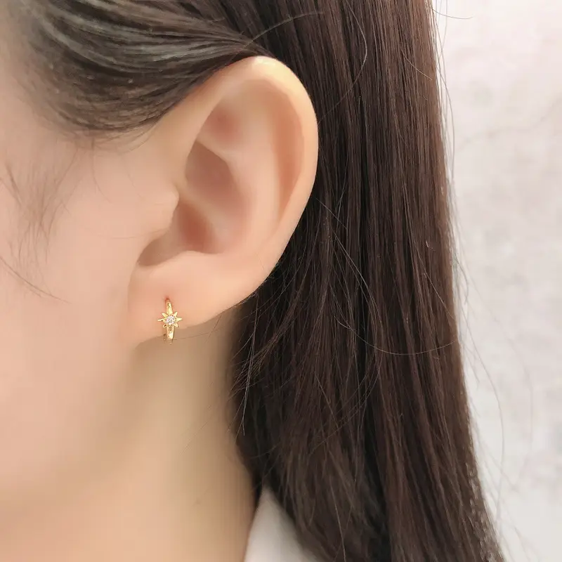 Gold Star Zircon Ear Buckles Set - Image 6