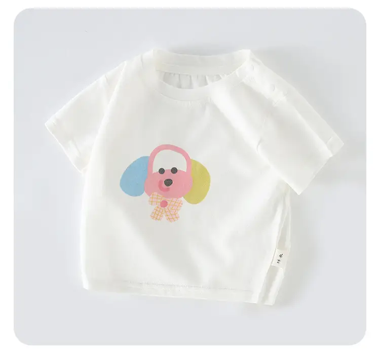 White Cotton Baby T-shirt with Cute Unicorn Print — feature 10