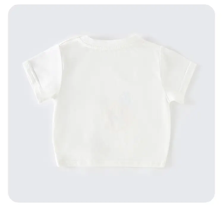White Cotton Baby T-shirt with Cute Unicorn Print — feature 11