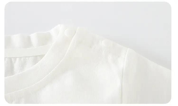 White Cotton Baby T-shirt with Cute Unicorn Print — feature 13