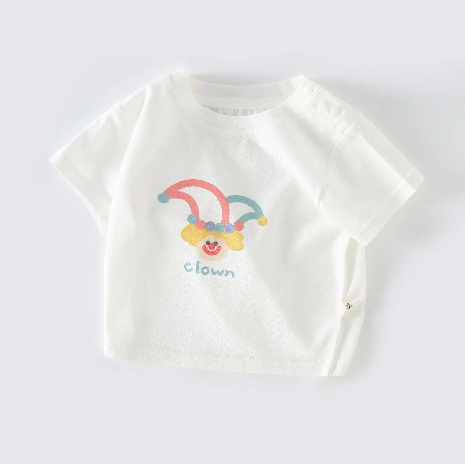 White Cotton Baby T-shirt with Cute Unicorn Print - Image 4