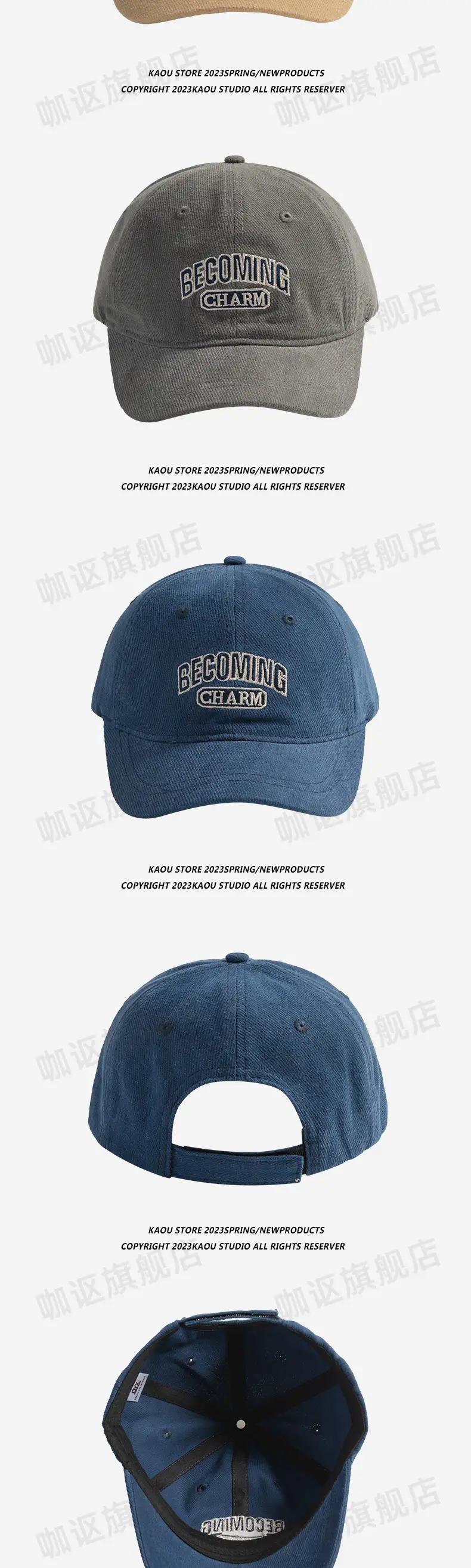 Men Black Embroidered Baseball Cap Becoming Charm — feature 3