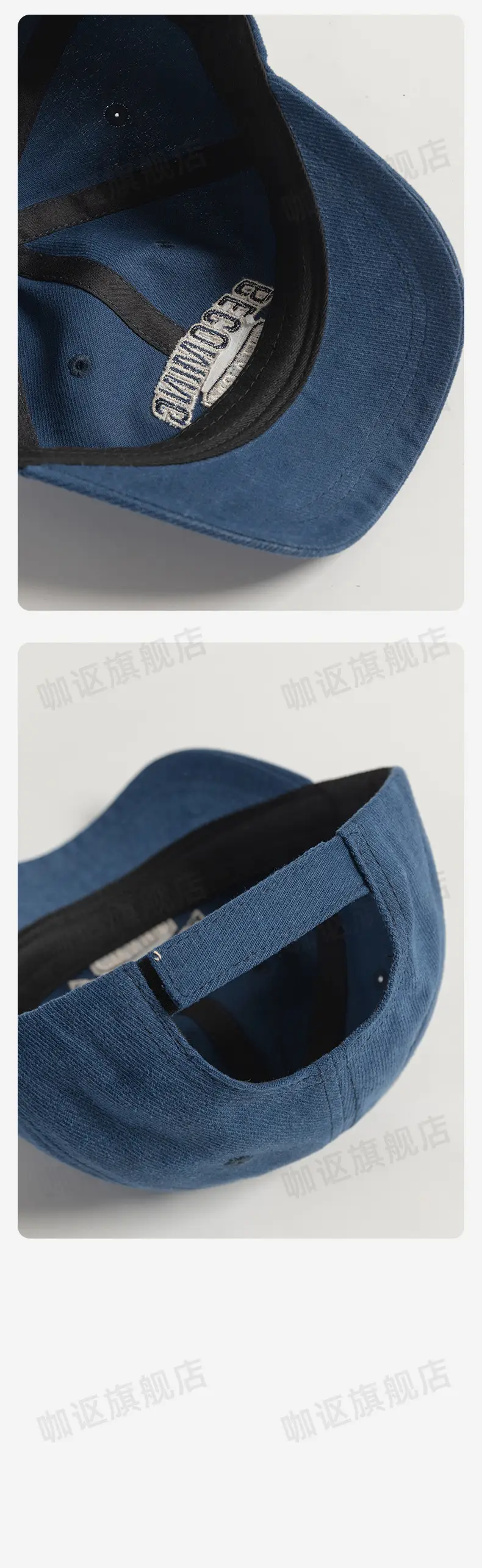 Men Black Embroidered Baseball Cap Becoming Charm — feature 5