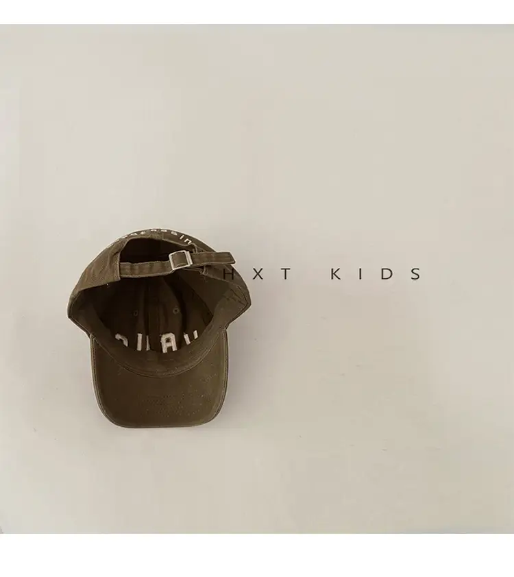 Children's Western Cap Spring Autumn Brown Beige — feature 11