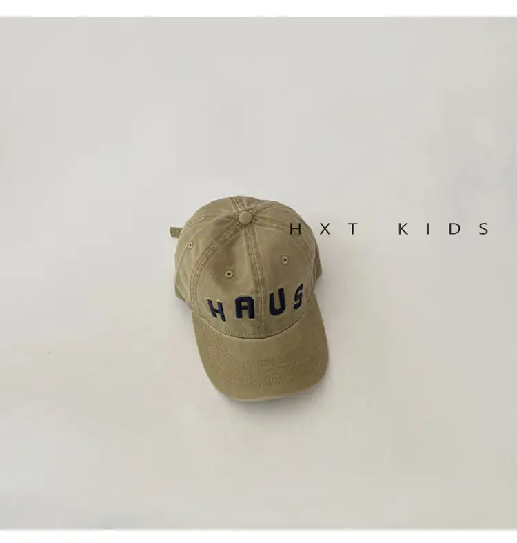 Children's Western Cap Spring Autumn Brown Beige — feature 6