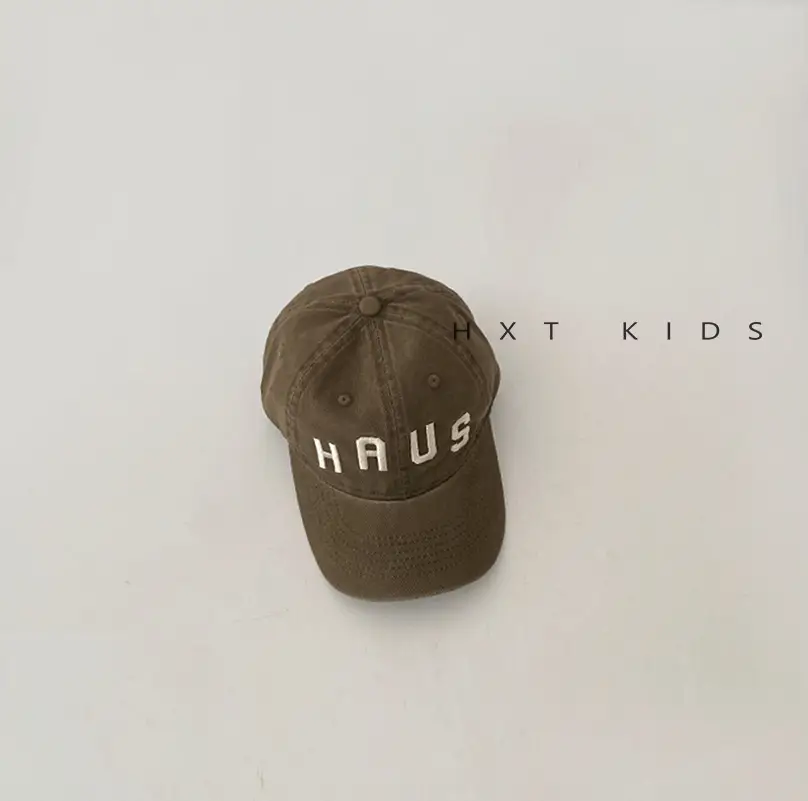 Children's Western Cap Spring Autumn Brown Beige - Image 2