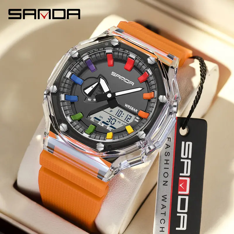 Sanda Multi-Functional Yellow Digital Alarm Watch for Men Women - Image 11