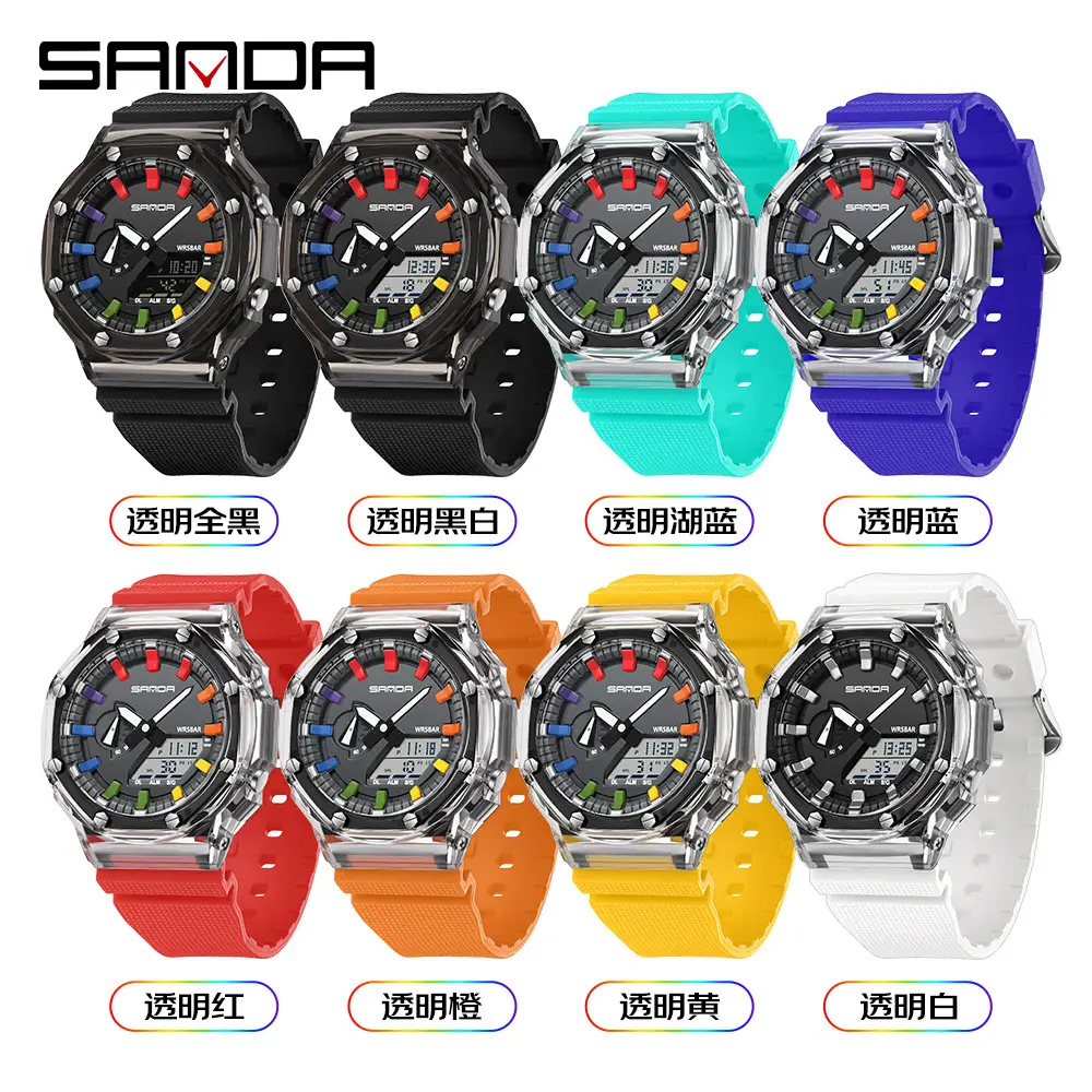 Sanda Multi-Functional Yellow Digital Alarm Watch for Men Women - Image 12