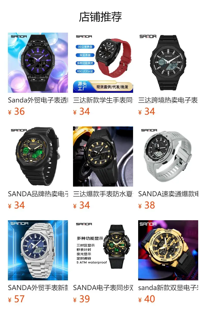 Sanda Multi-Functional Yellow Digital Alarm Watch for Men Women — feature 1