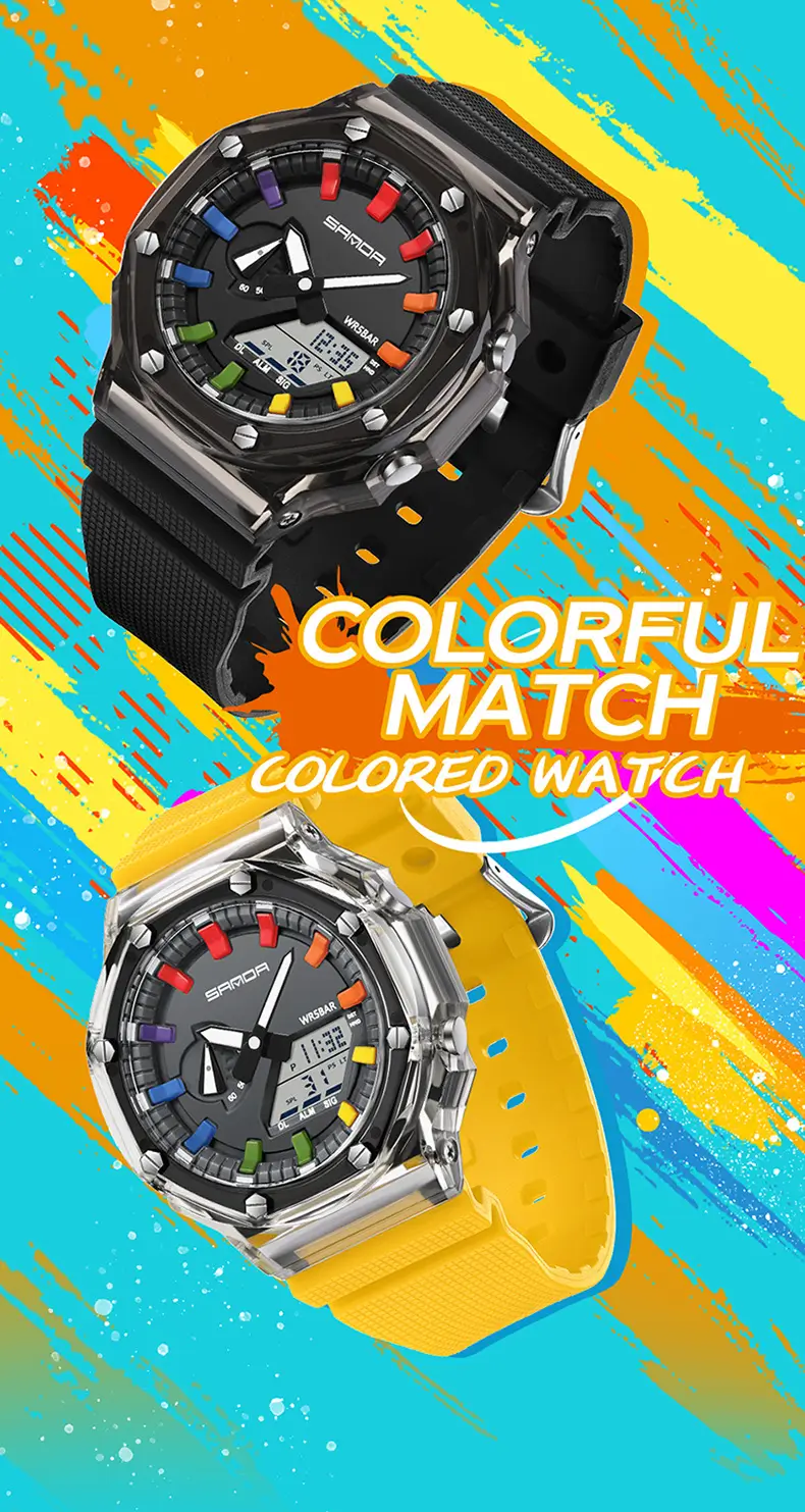 Sanda Multi-Functional Yellow Digital Alarm Watch for Men Women — feature 18