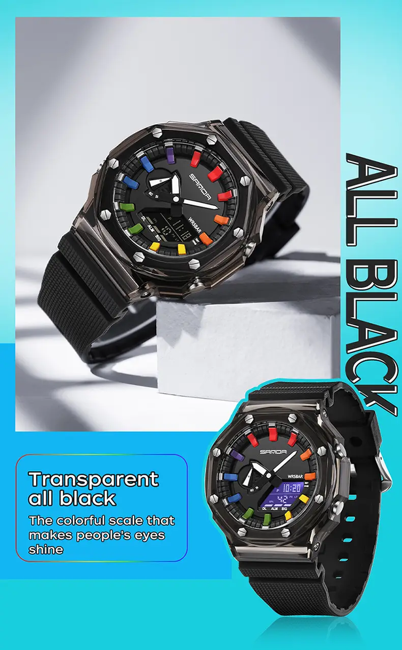 Sanda Multi-Functional Yellow Digital Alarm Watch for Men Women — feature 21